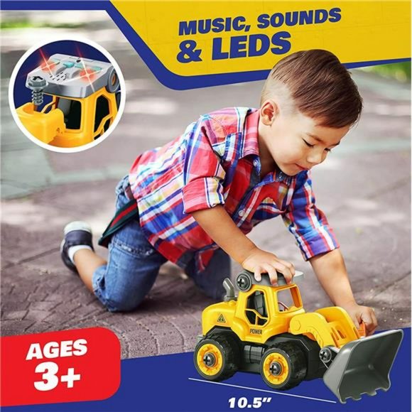 Take Apart Construction Toy for Kids - 4-in-1 Take Apart Truck with Drill, 34pc - Picture 6 of 6
